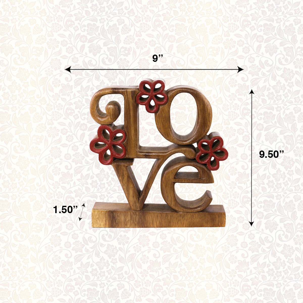 Love Handmade Wooden Sculpture - Decozen