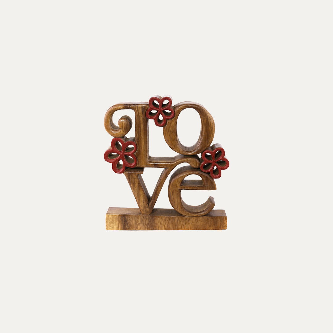 Love Handmade Wooden Sculpture - Decozen