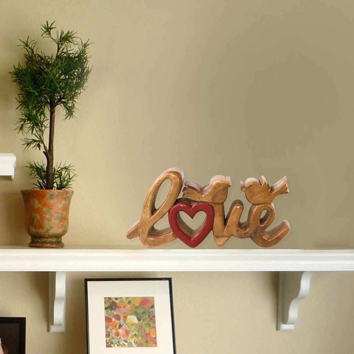 Love Handmade Wooden Sculpture - Decozen