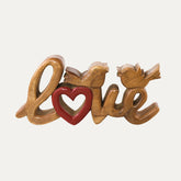 Love Handmade Wooden Sculpture - Decozen