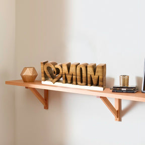 I Love Mom Handmade Wooden Sculpture - Decozen