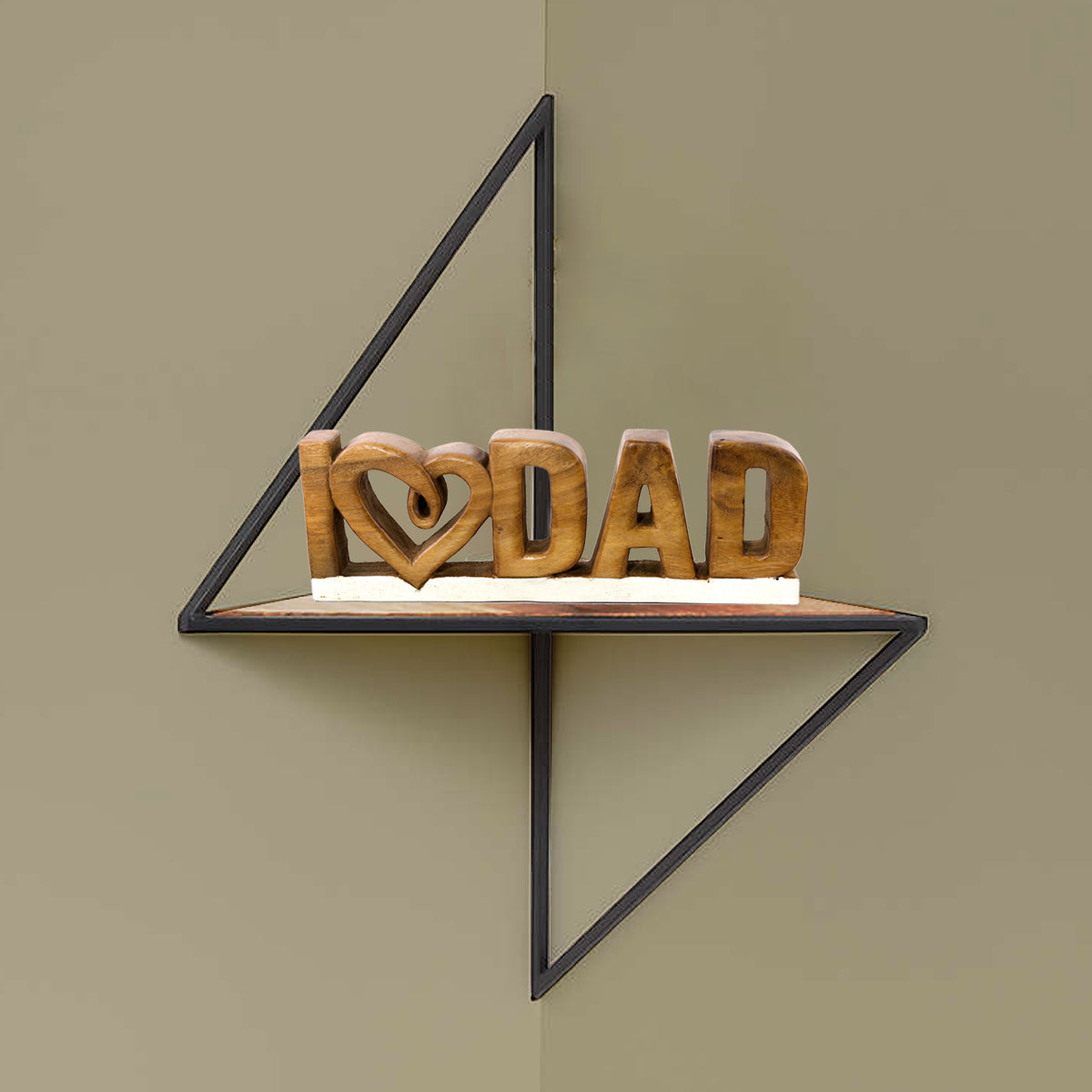 I Love Dad Handmade Wooden Sculpture - Decozen