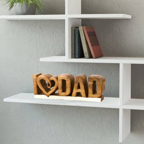 I Love Dad Handmade Wooden Sculpture - Decozen