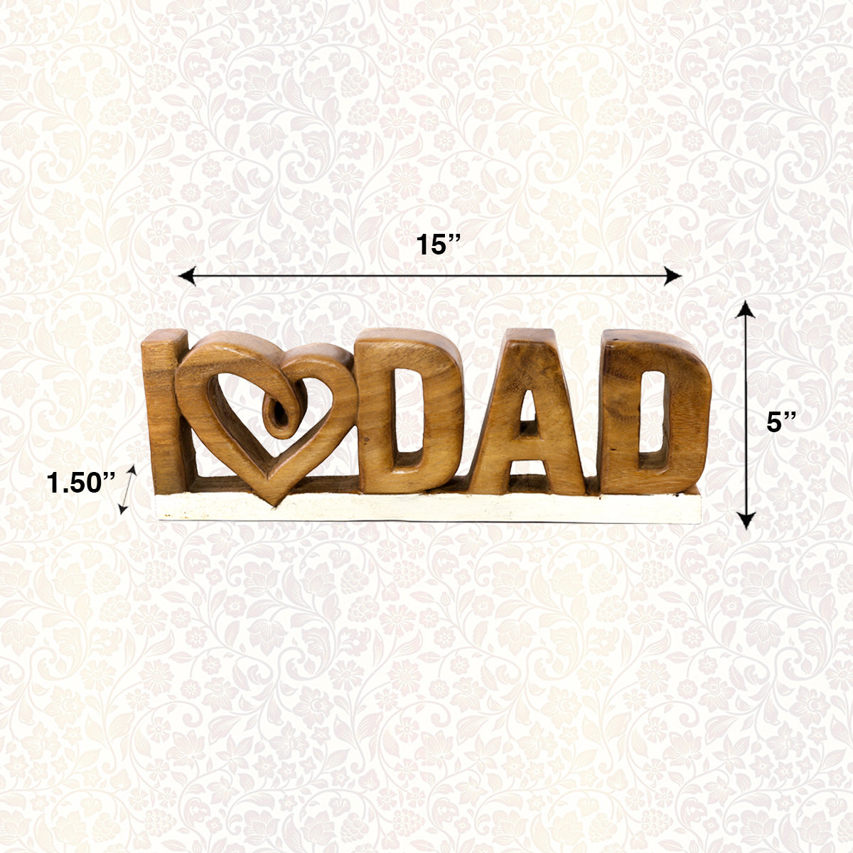 I Love Dad Handmade Wooden Sculpture - Decozen