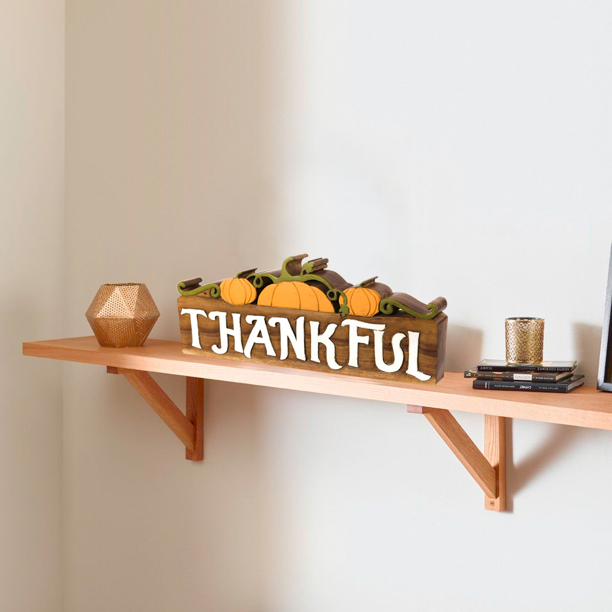 Thankful Handmade Wooden Sculpture - Decozen