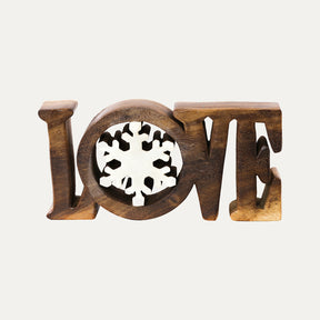 Love Handmade Wooden Sculpture - Decozen