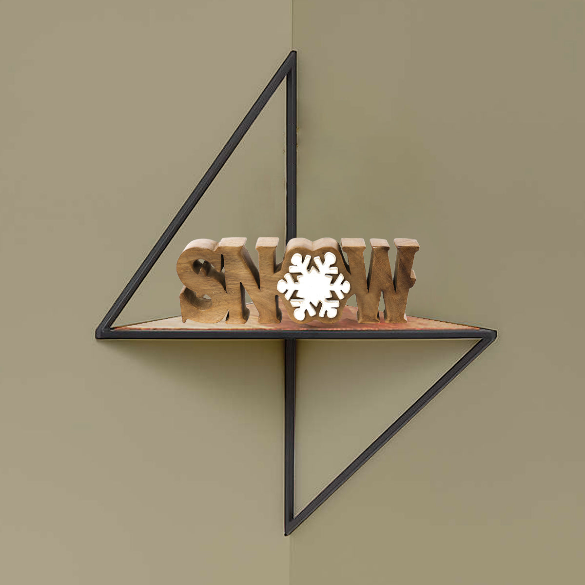 Snow Handmade Wooden Sculpture - Decozen