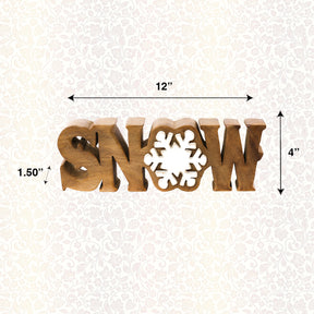 Snow Handmade Wooden Sculpture - Decozen