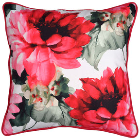 Floral Printed Throw Pillow Cover - Set of 4, 22 x 22 Inches - Decozen