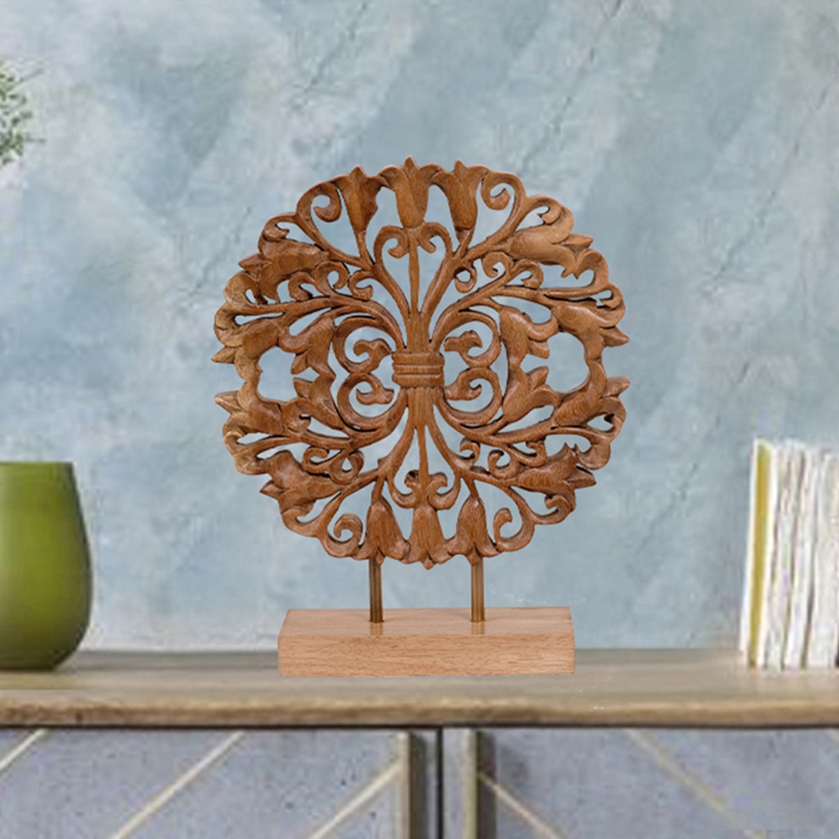 Afomia Tree of Life Wooden Sculpture - Medium - Decozen