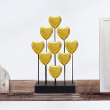 Hearts Handmade Wooden Sculpture - Decozen