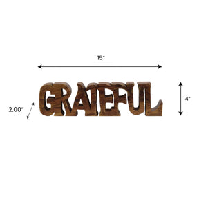 Grateful Wooden Handmade Sculpture - Decozen