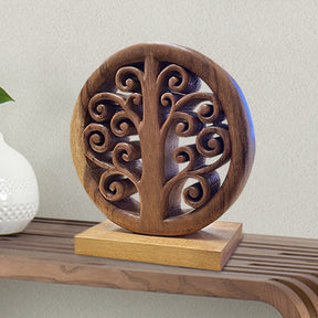 Maloy Tree of Life Wooden Sculpture - Medium - Decozen