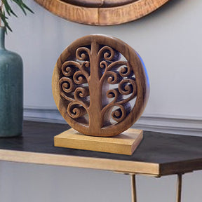 Maloy Tree of Life Wooden Sculpture - Medium - Decozen