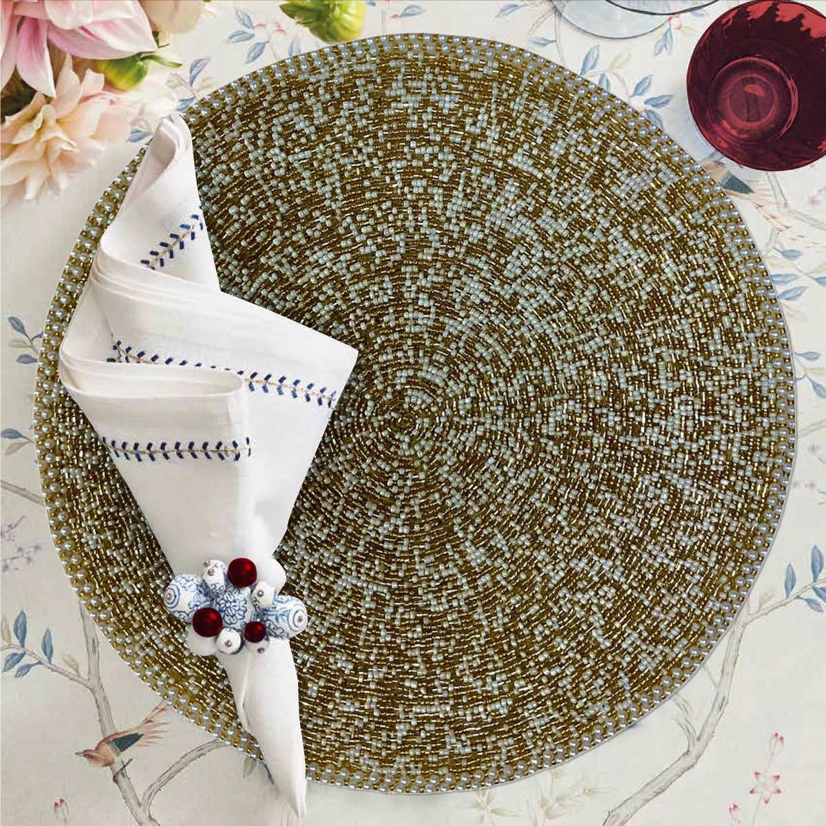 Stylish Beaded Placemats - Decozen