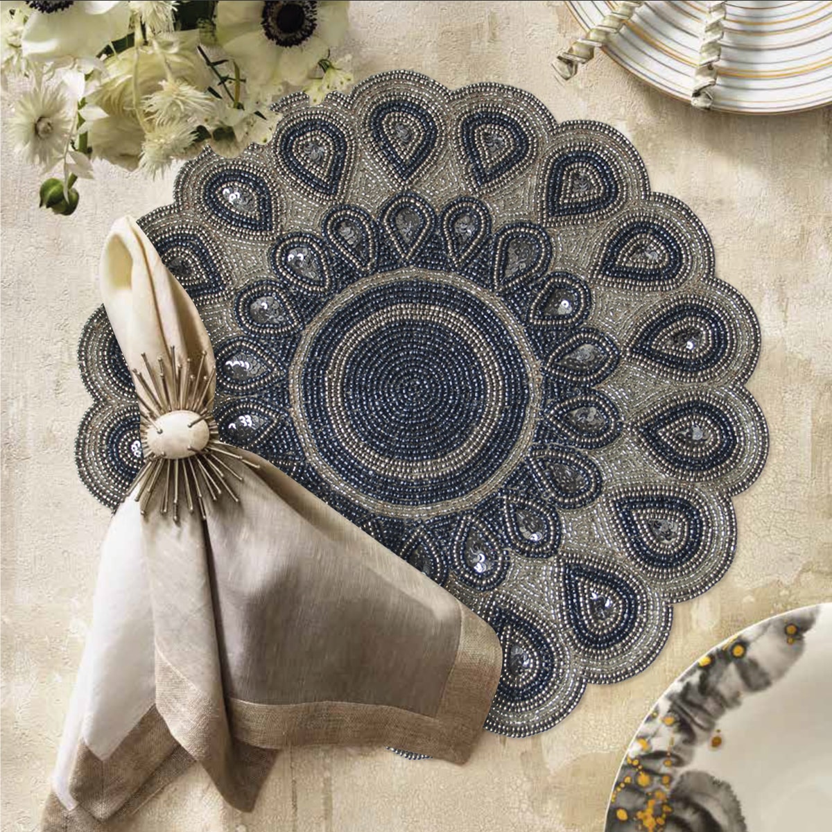 Elegant Beaded Placemats