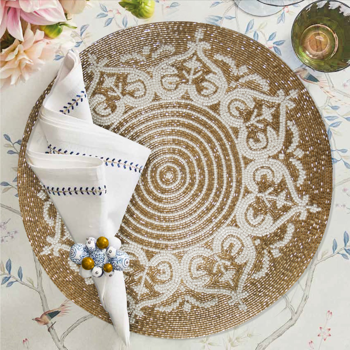 Stylish Beaded Placemats - Decozen