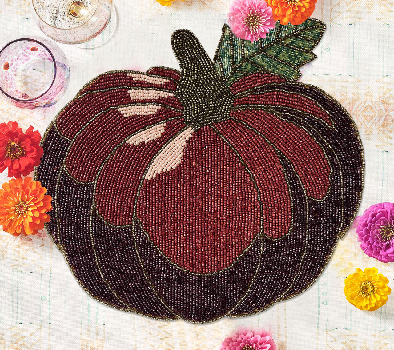 The Lugh Autumn Design Beaded Placemats