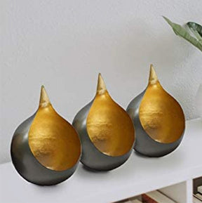 Gold and Black Tea-Light Candle Holders - Decozen