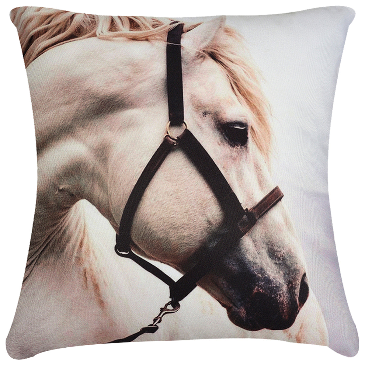 Horse Printed Throw Pillow Cover - Set of 4, 18 x 18 Inches - Decozen