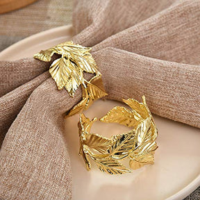 Napkin Rings in White Gold Design - Decozen